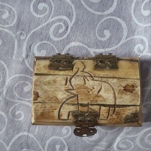 Carved Camel Bone Trinket Box
